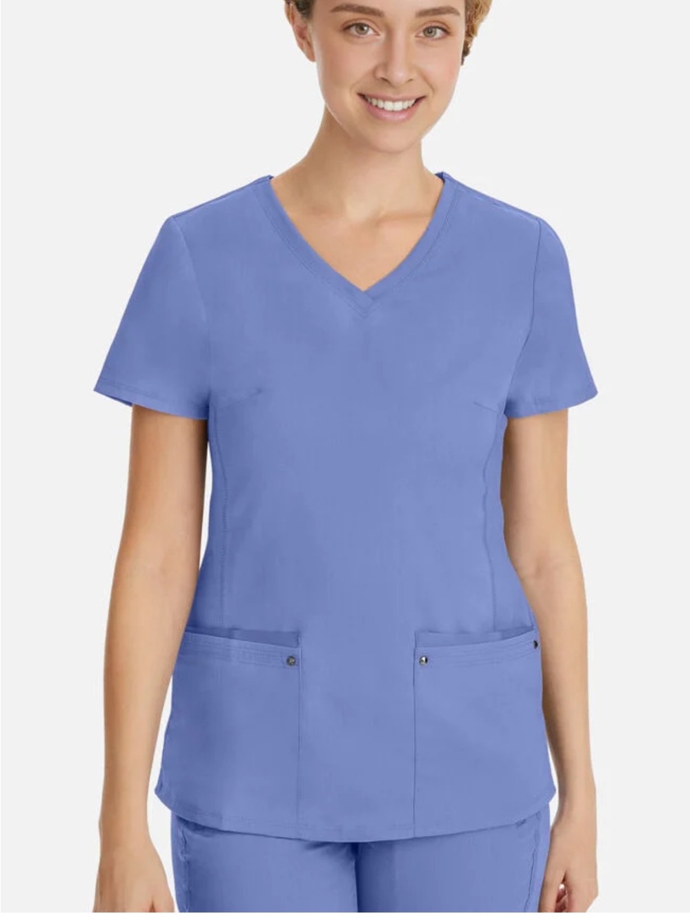Women’s Juliet V-Neck Yoga Scrub Top in Periwinkle
